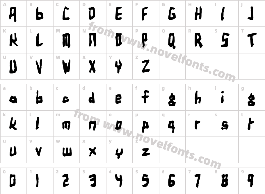 Birdland Aeroplane BoldCharacter Map