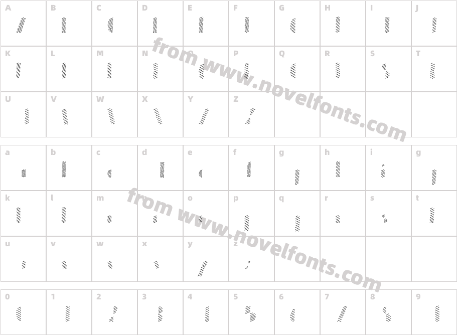 Bistro Sans SlantCharacter Map