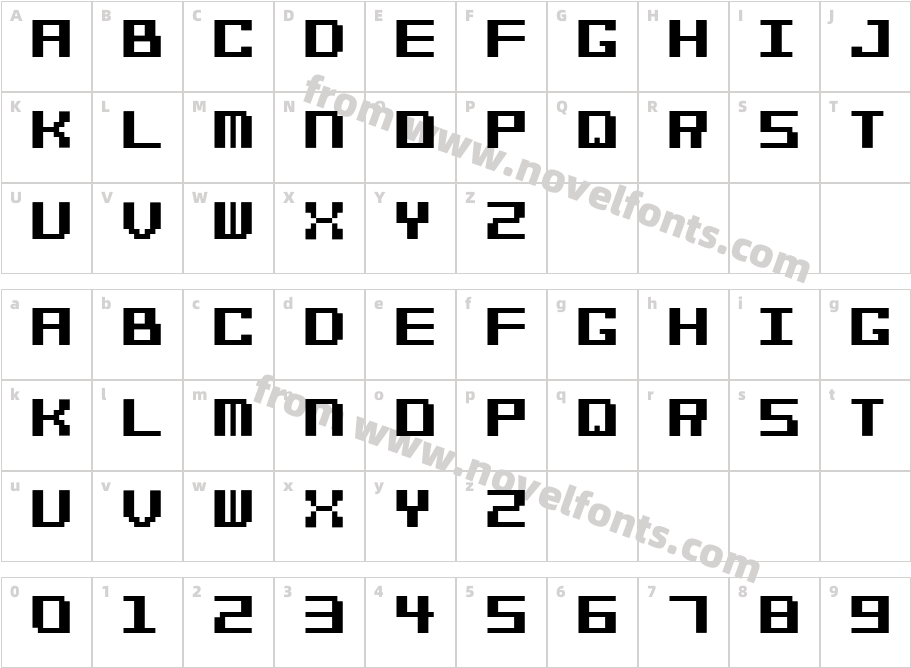 Bit Cheese10 (sRB)Character Map