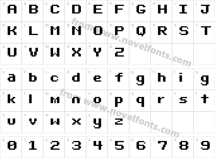 Bit Darling10 (sRB)Character Map