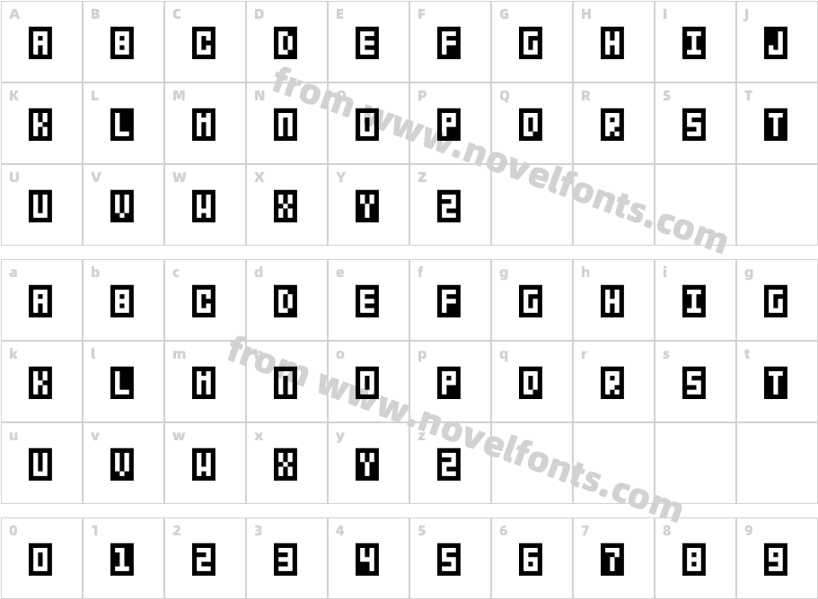 BitBoxCharacter Map