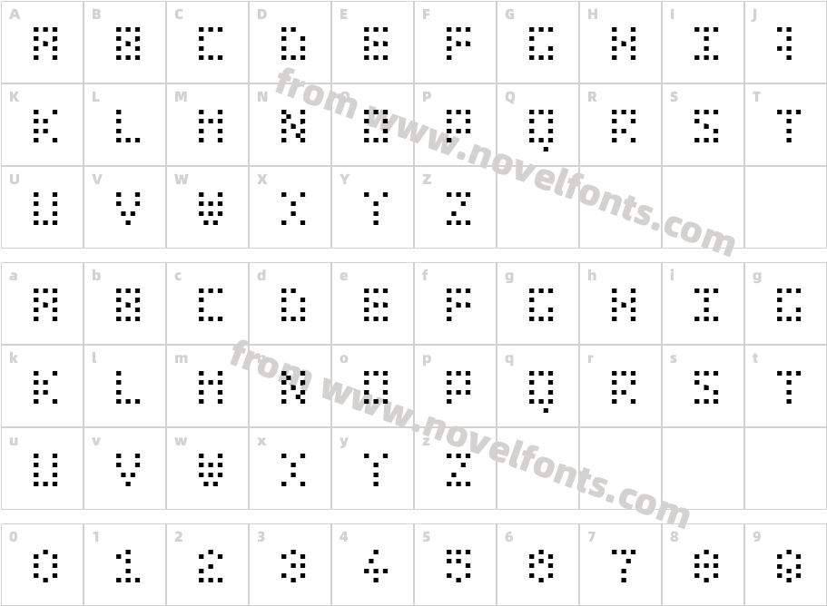 BitDottedCharacter Map