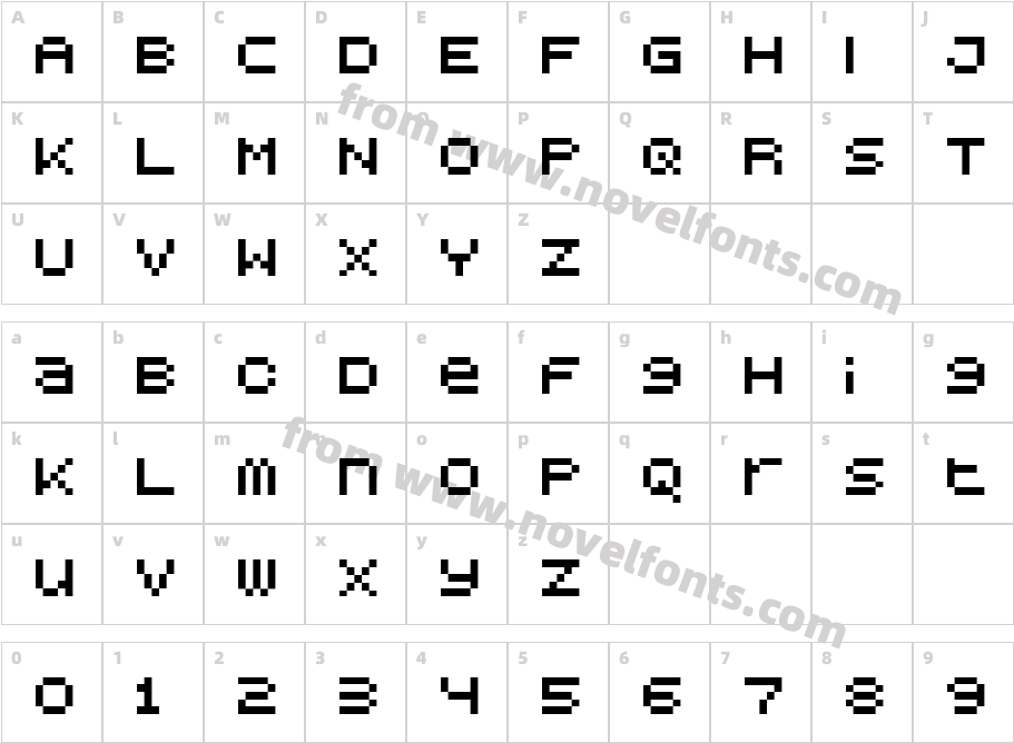 BitDust OneCharacter Map