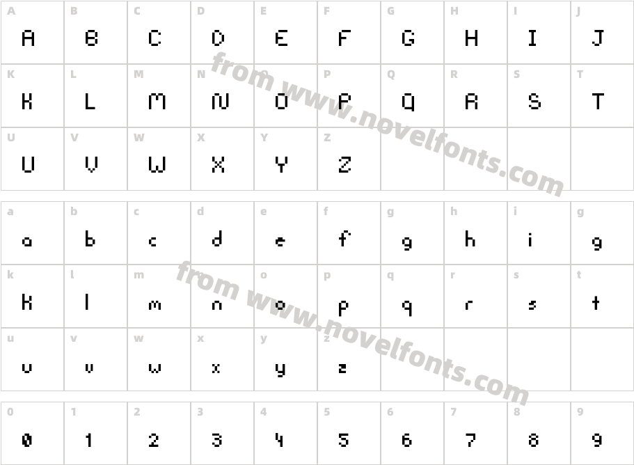 BitsyButton v2 RegularCharacter Map