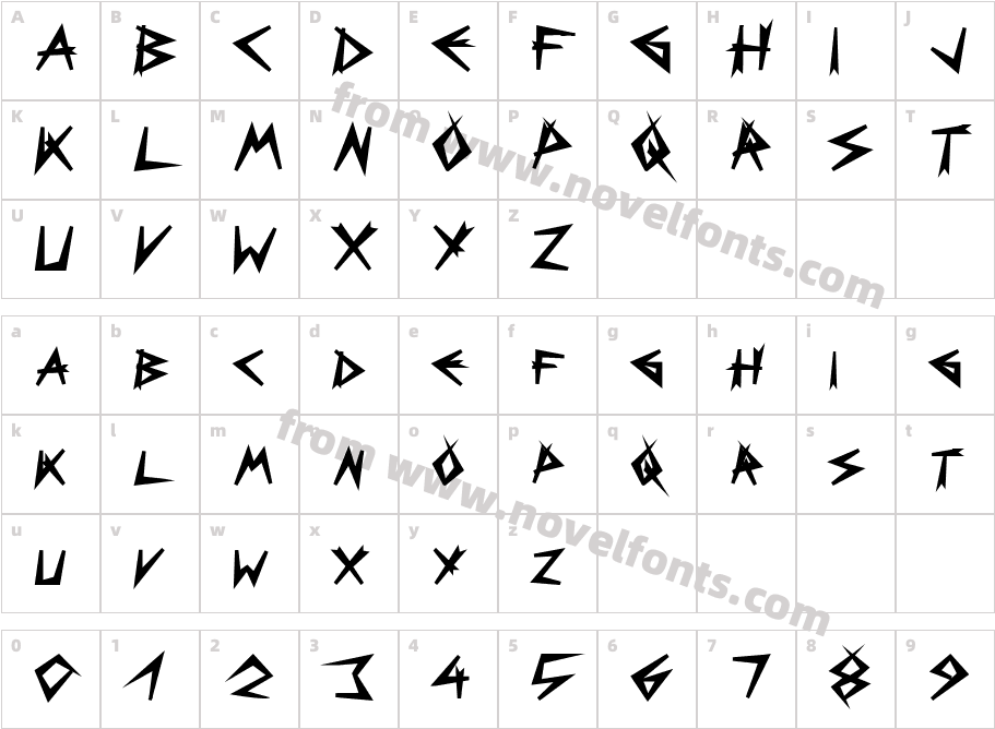 Bizarre BlackCharacter Map