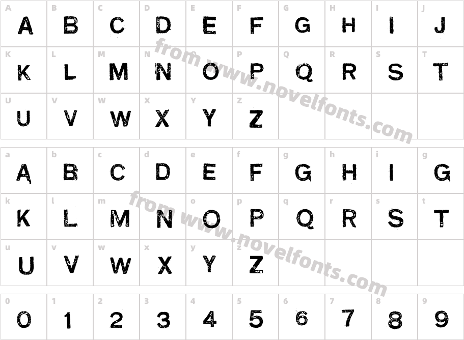 CarimboCharacter Map