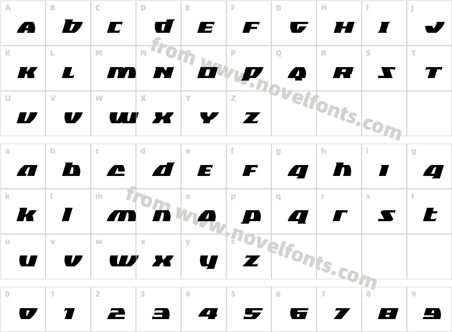 Black Bishop ItalicCharacter Map