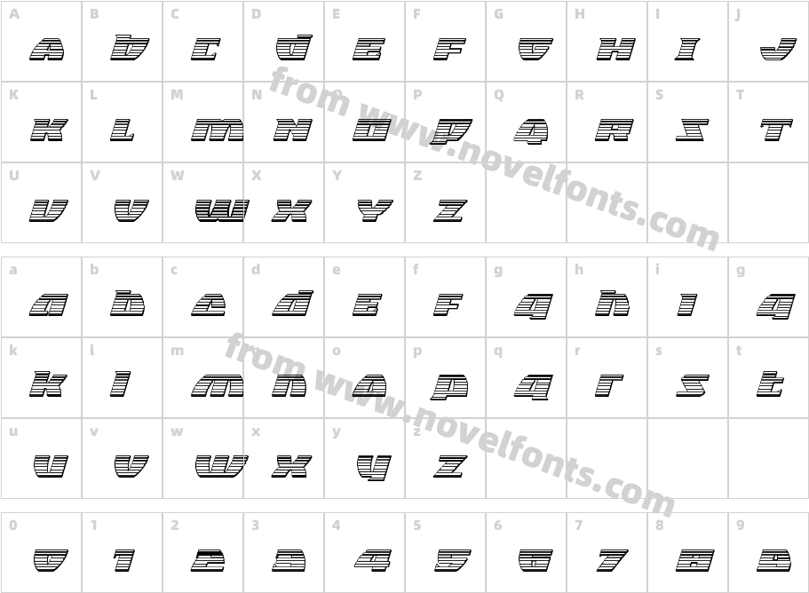 Black Bishop Platinum ItalicCharacter Map