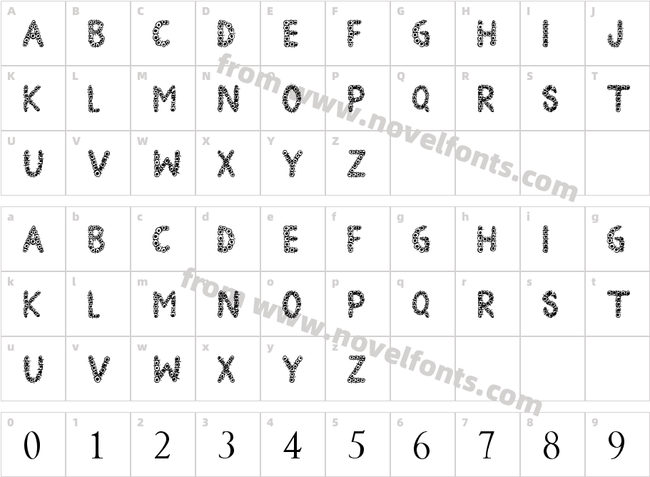 Black Eye PeasCharacter Map