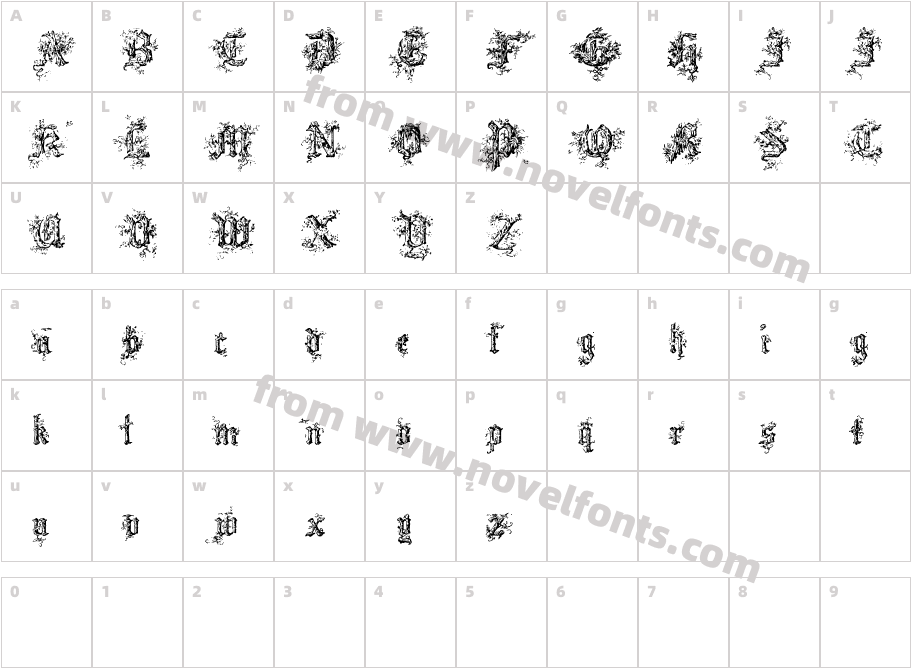 Black ForestCharacter Map