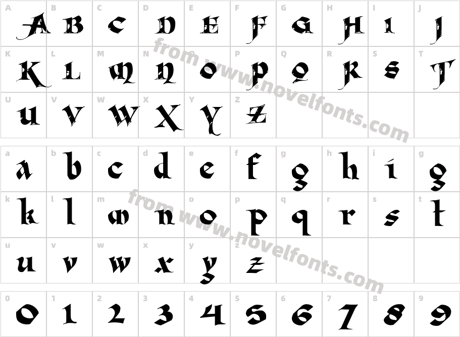 Black JackCharacter Map