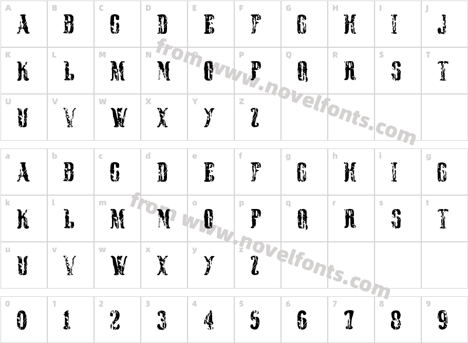 Black RodeoCharacter Map