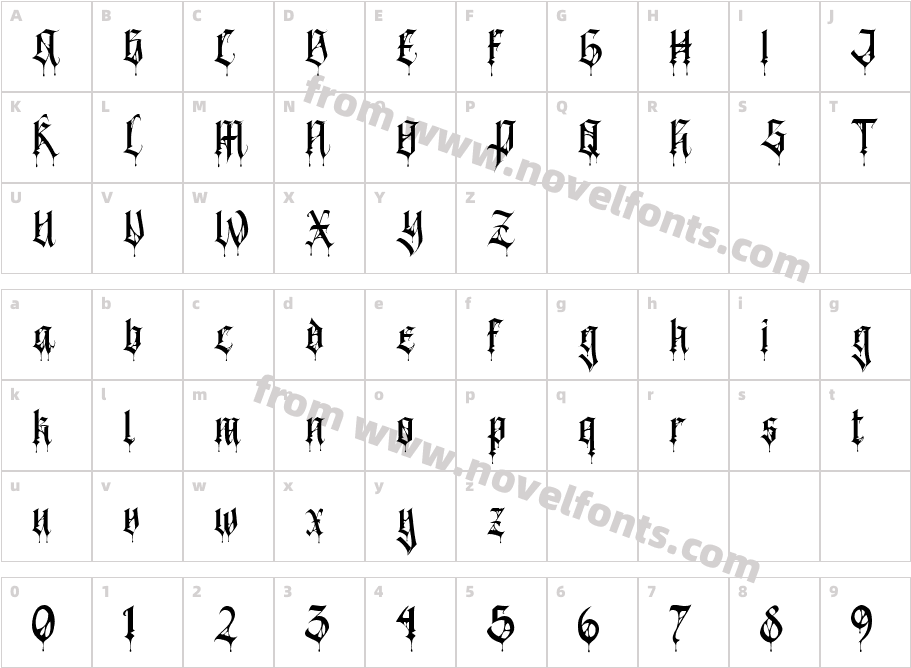 Black SpiderCharacter Map