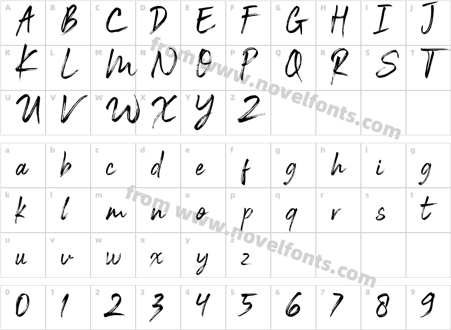 Black Vosten Personal UseCharacter Map