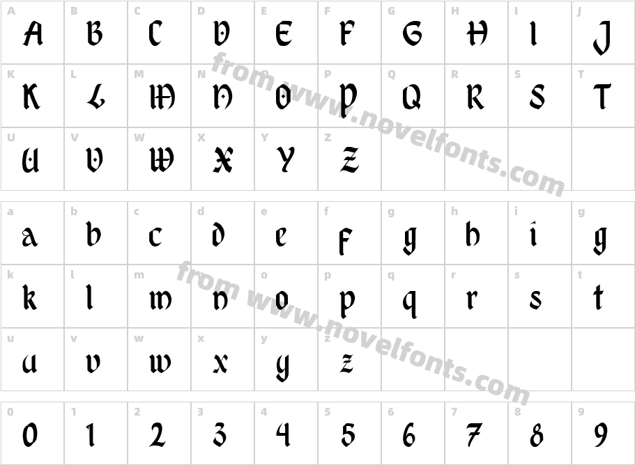 Black WhiteCharacter Map