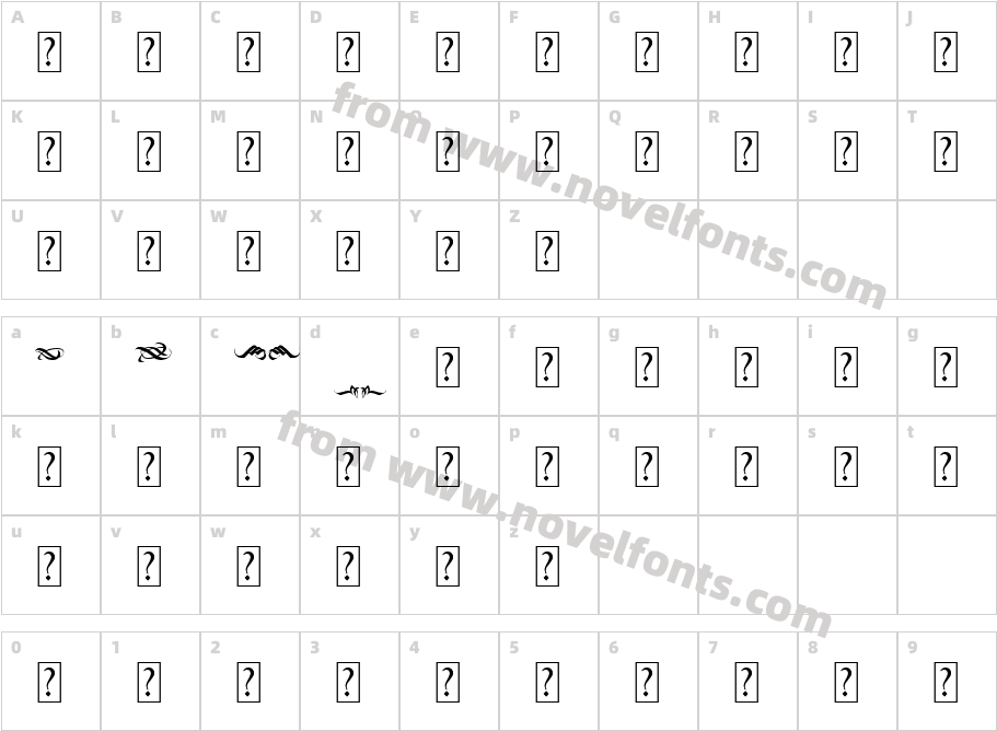 Black Wine OrnamentCharacter Map