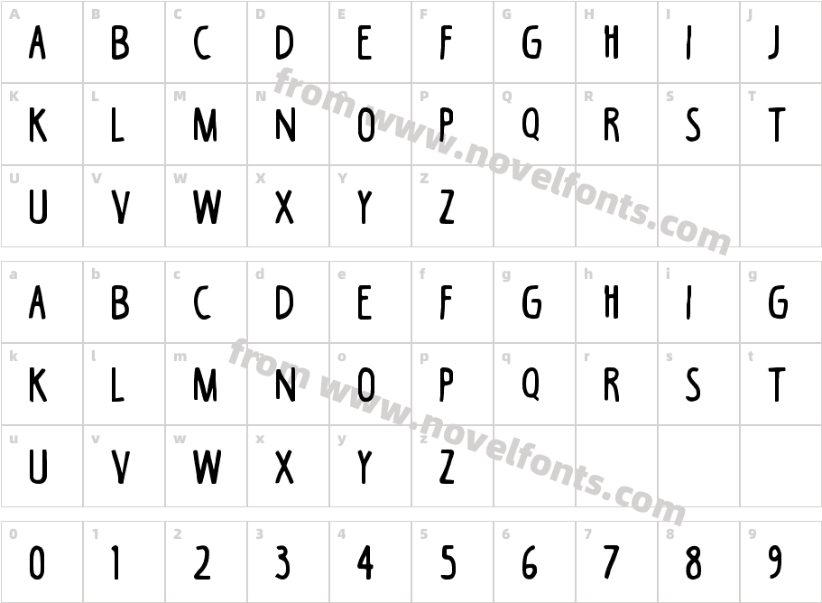 BlackCoffeeRegular-BoldCharacter Map