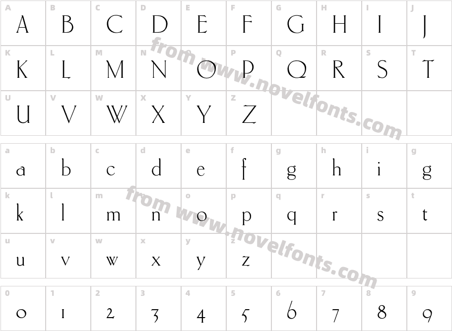 CarltonPlainCharacter Map