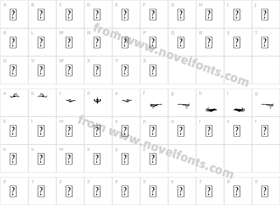 Blackrose OrnamentCharacter Map