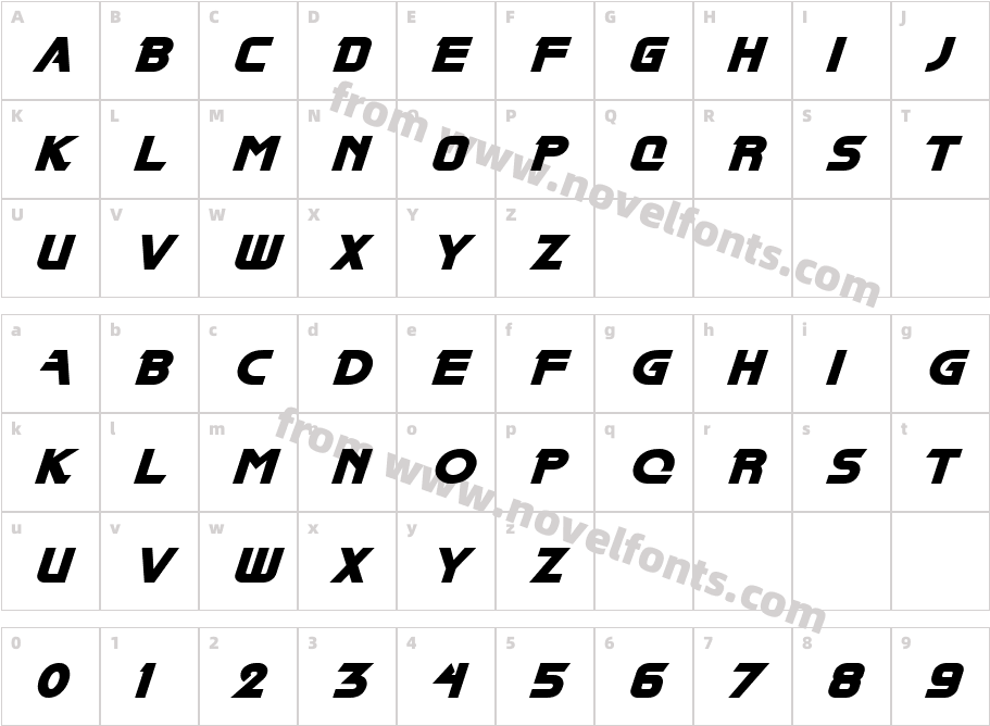 BladeObliqueCharacter Map