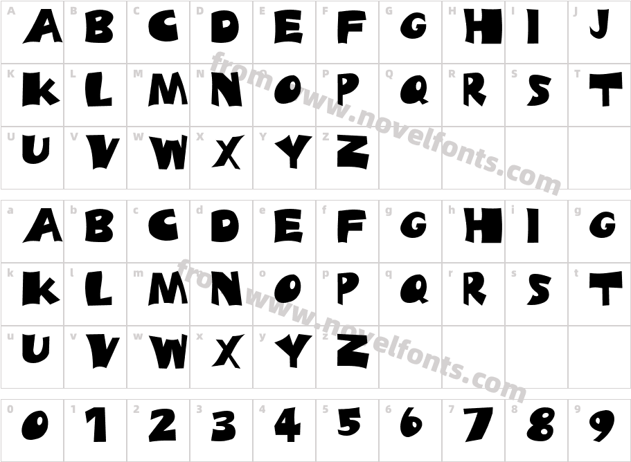 Blades RegularCharacter Map