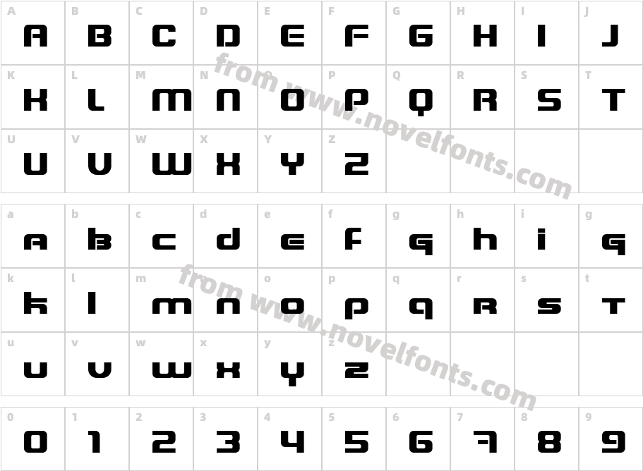 Blaster InfiniteCharacter Map