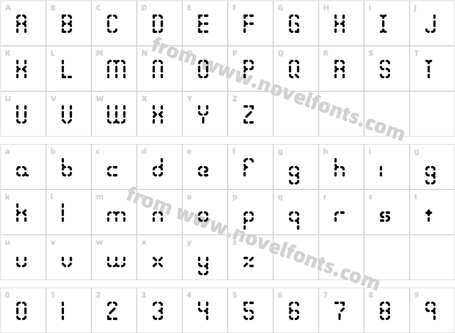 Bleak Segments -BRK-Character Map