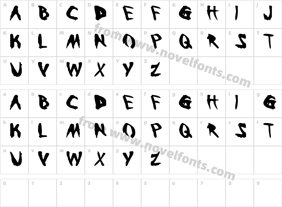 Bleeding TroughCharacter Map