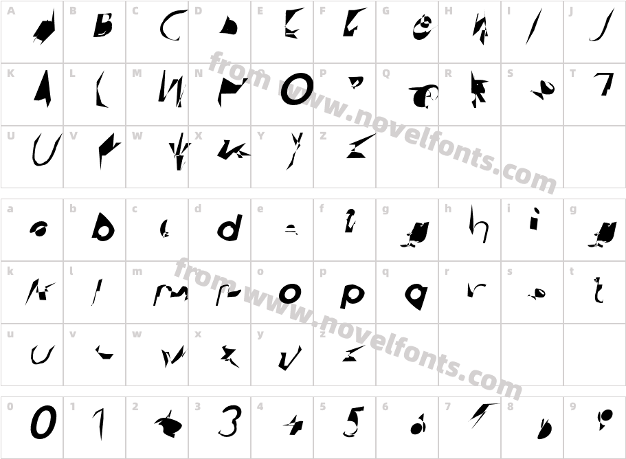 Blindside ObliqueCharacter Map