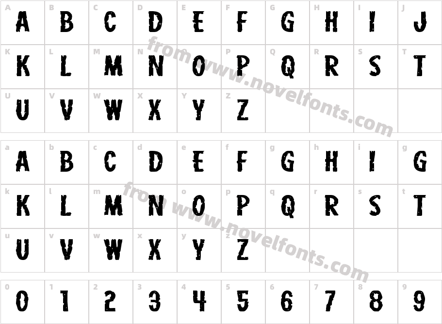 Carnival Corpse Extra-ExpandedCharacter Map