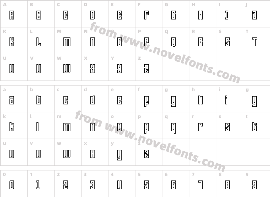 BlocParty Outline RegularCharacter Map