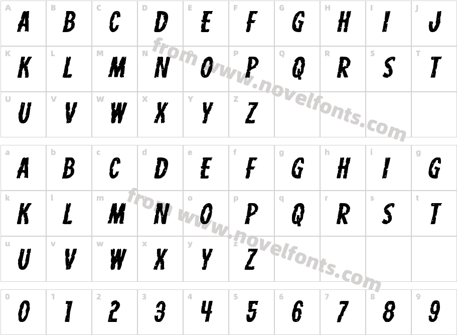 Carnival Corpse Staggered ExpanCharacter Map