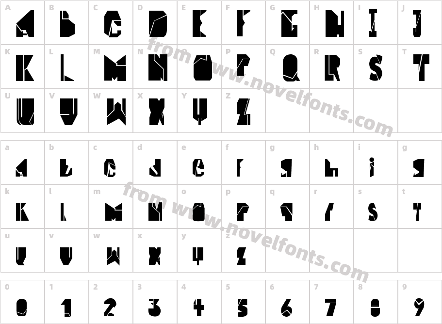 Block & middle lineCharacter Map