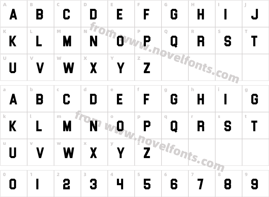 BlockletterCharacter Map