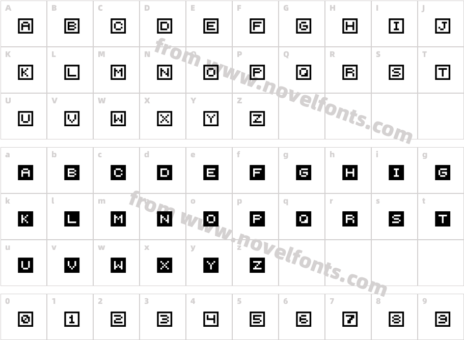 Blockway PixiesCharacter Map