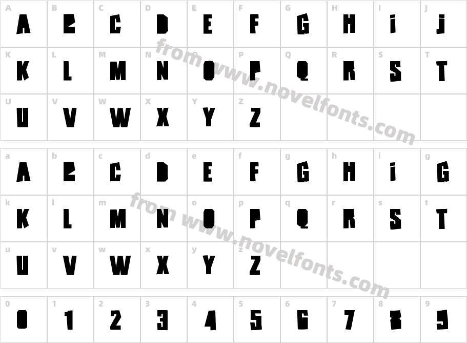 BlockyNotesRegularCharacter Map