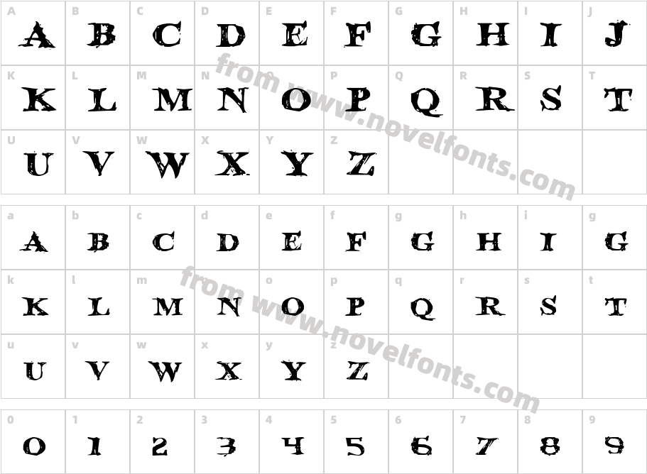 Blood Crow ExpandedCharacter Map