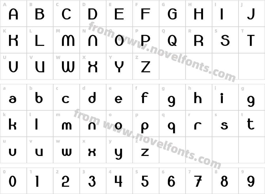 Bloomingworth BoldCharacter Map