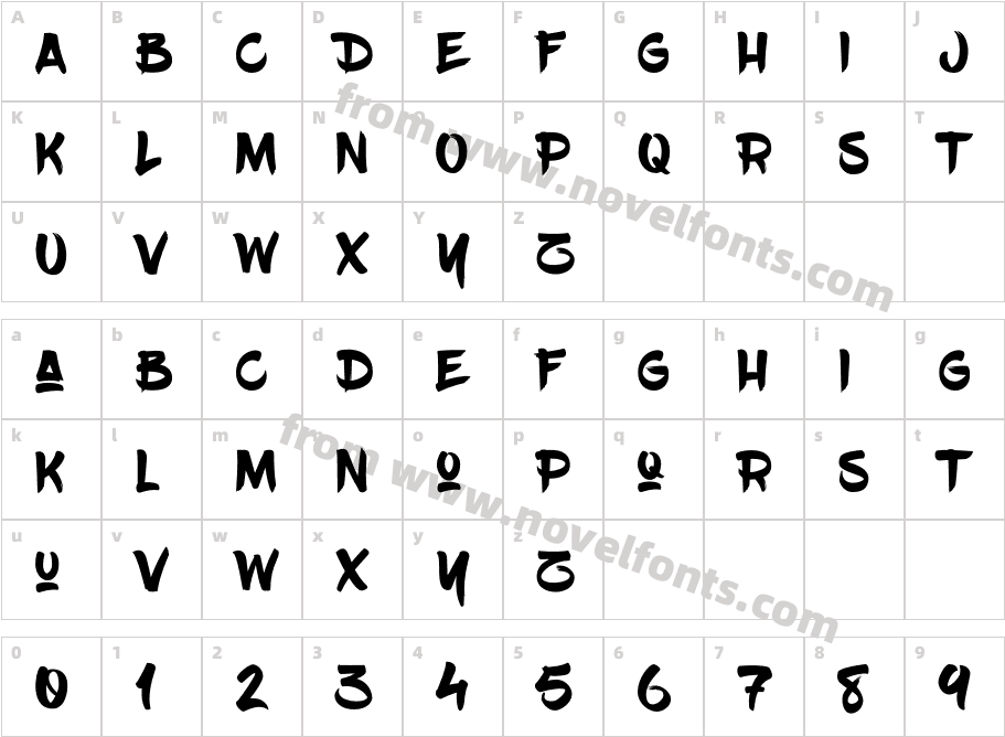 BlowBrushCharacter Map