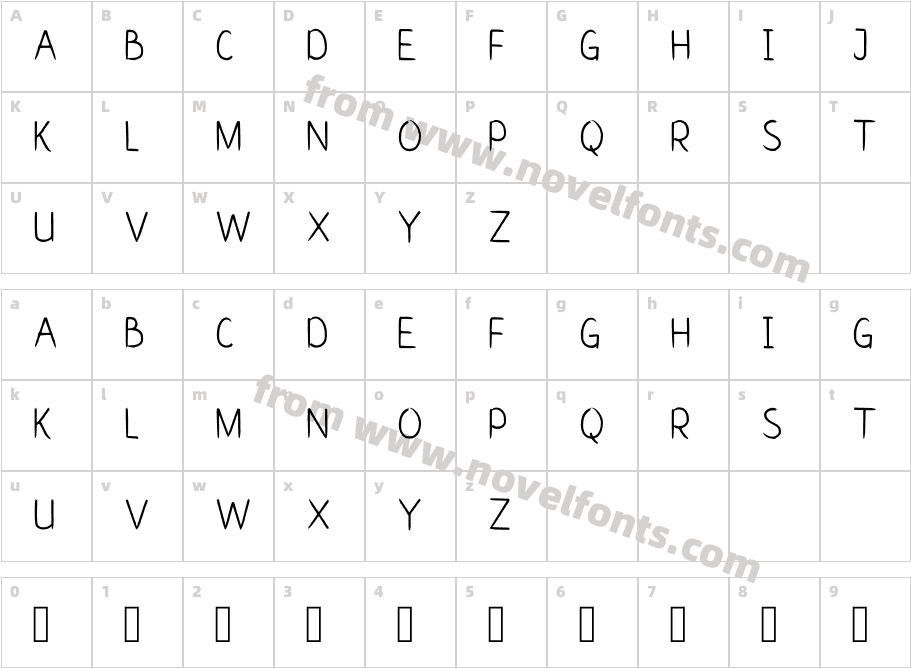 Blubari RegularCharacter Map