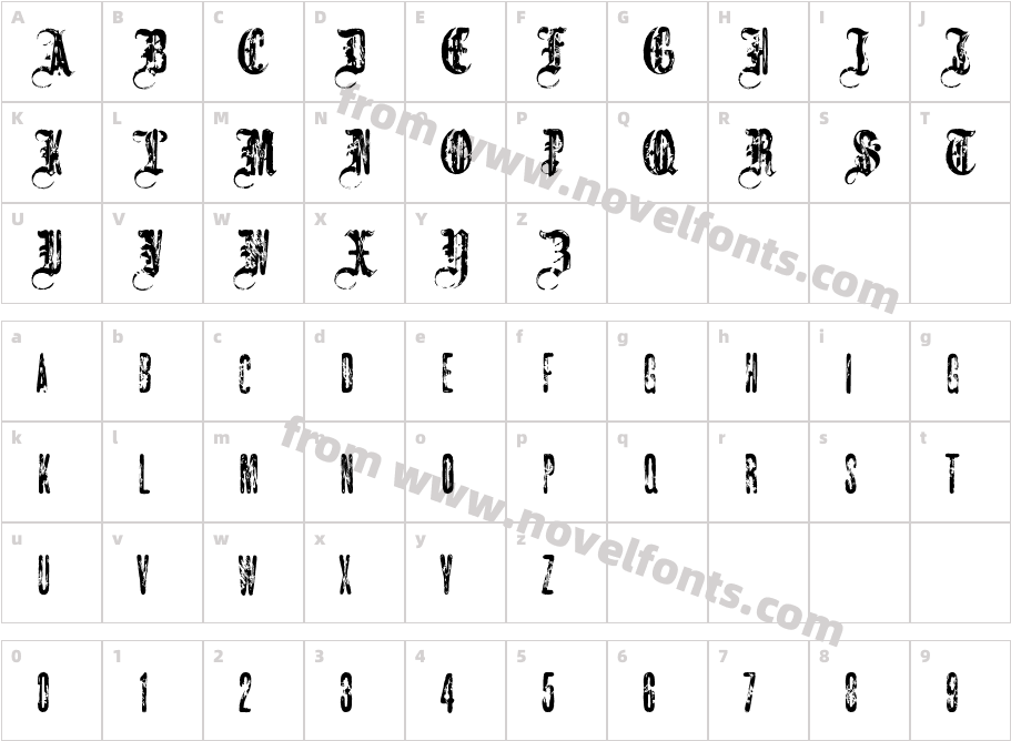 CarpediemEF-InitialsCapsCharacter Map