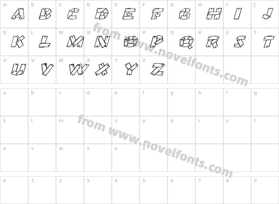 Carpenter-NormaCharacter Map