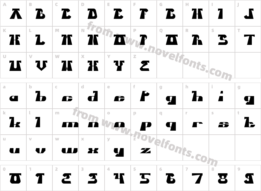 Blues MelodyCharacter Map