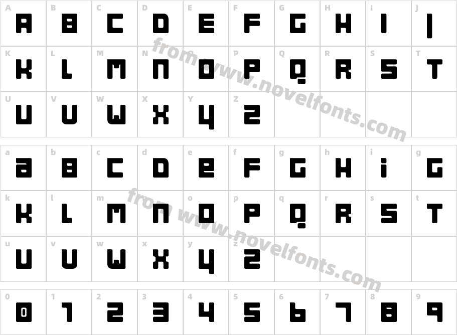 Bob FilledCharacter Map