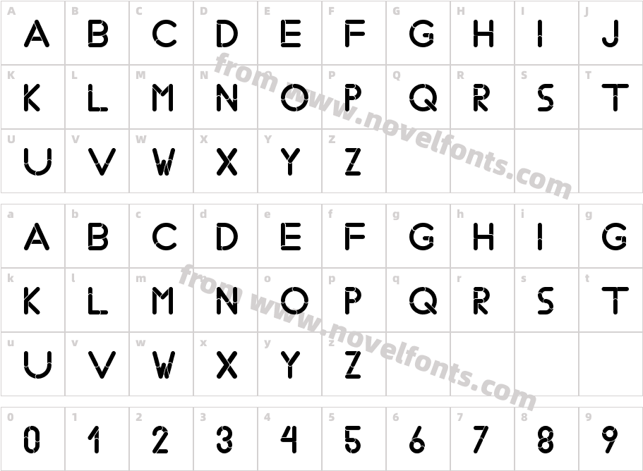 Bobz TypeCharacter Map