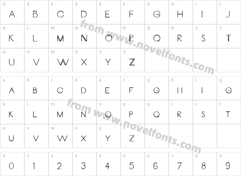 Carrinady BoldCharacter Map