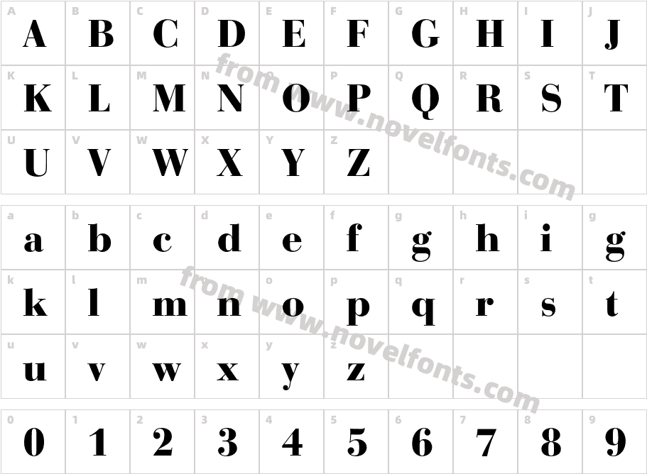 BodoniBauerBQ-BoldCharacter Map