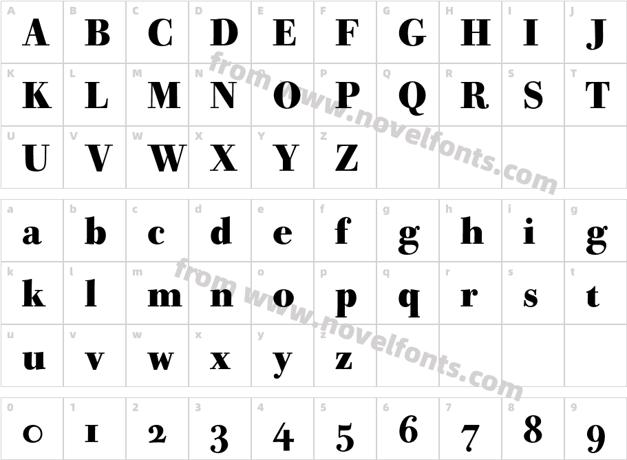 BodoniOldFaceBE-BoldOsFCharacter Map