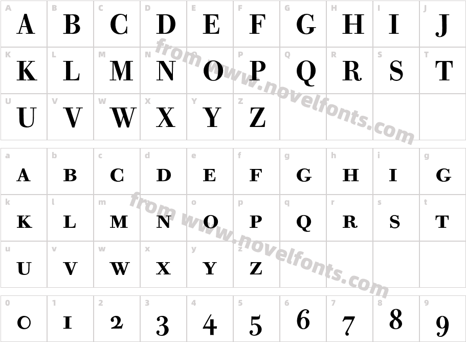 BodoniOldFaceBE-MediumSCCharacter Map