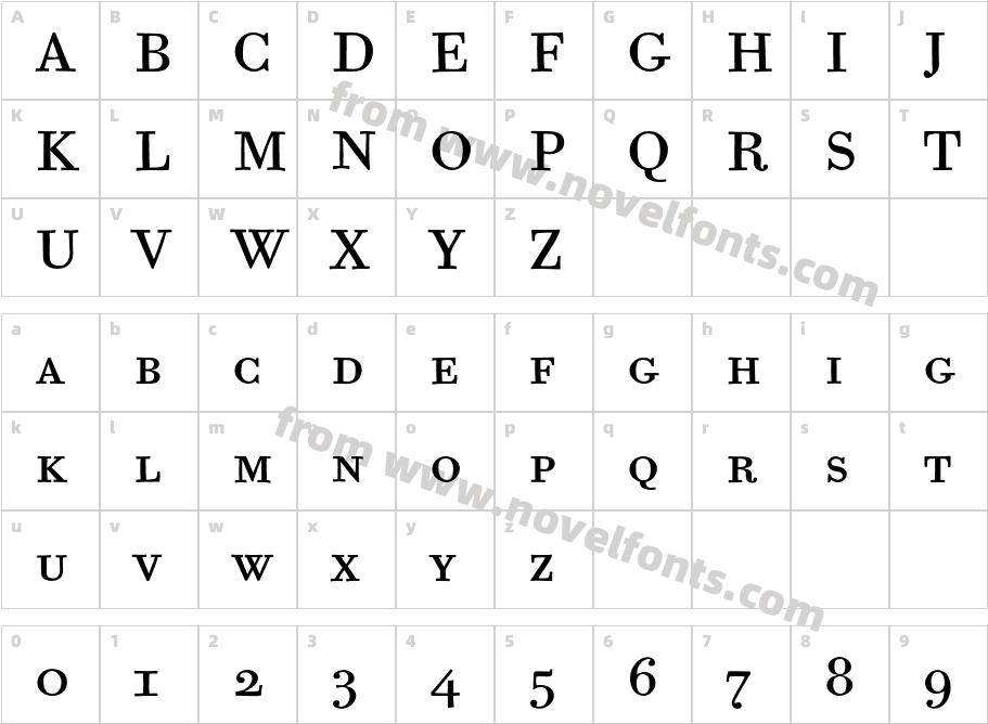 BodoniSixEF-BookSCCharacter Map